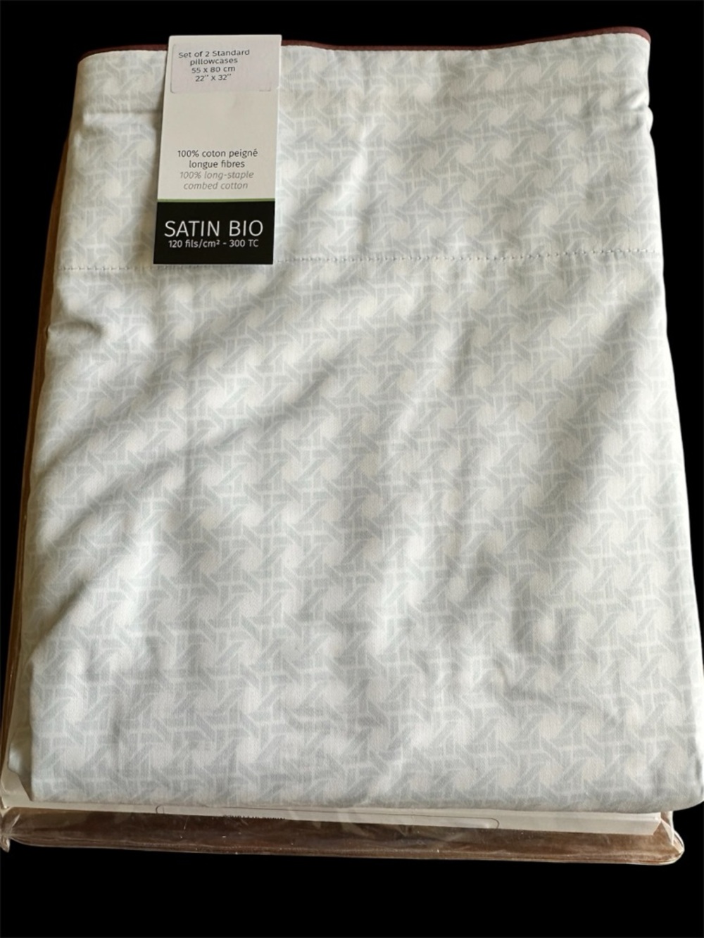 Anne DeSolene cane pillowcase set STD/Queen size originally @ Bloomingdale’s